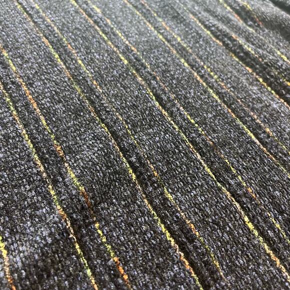 VTG Y2K 3D Knit Multicolor Striped Navy Sweater Earth Tones SZ XL - Picture 2 of 6